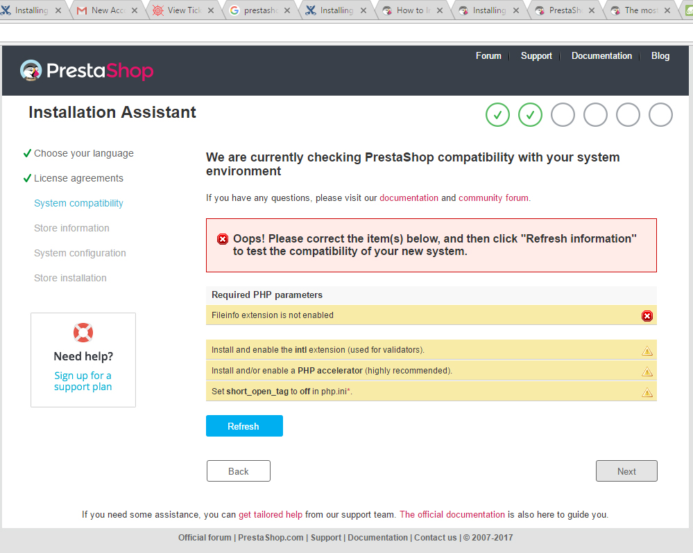 Fileinfo Extension Installing PrestaShop For The First Time Fileinfo Extension Installing PrestaShop For The First Time