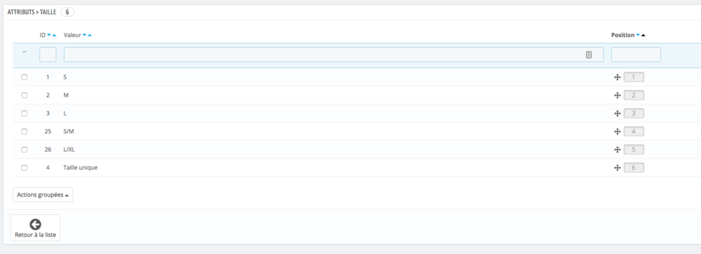 Attributs   Taille • My Store.png