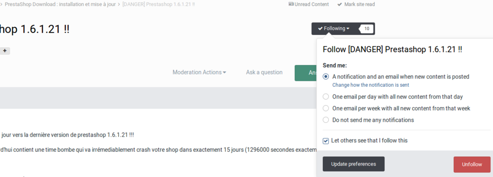 Snap - DANGER  Prestashop 1.6.1.21      PrestaShop Download   installation et mise à jour   PrestaShop.png