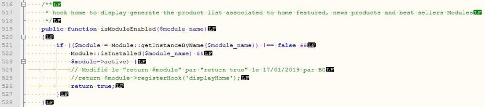 Dégreffer module qui revient systématiquement - PrestaShop pour les développeurs - dans Ps_Googleanalytics.php ligne 524.JPG