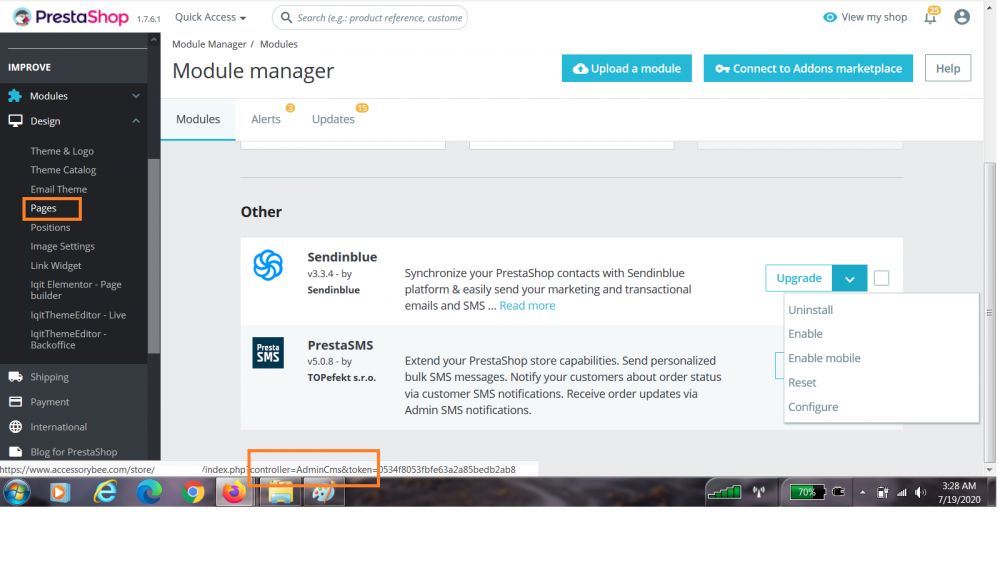 Click on Pages menu option.png