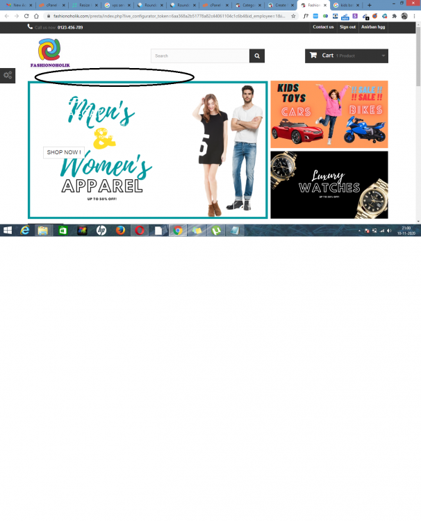 fashionoholik menus not displayed.png