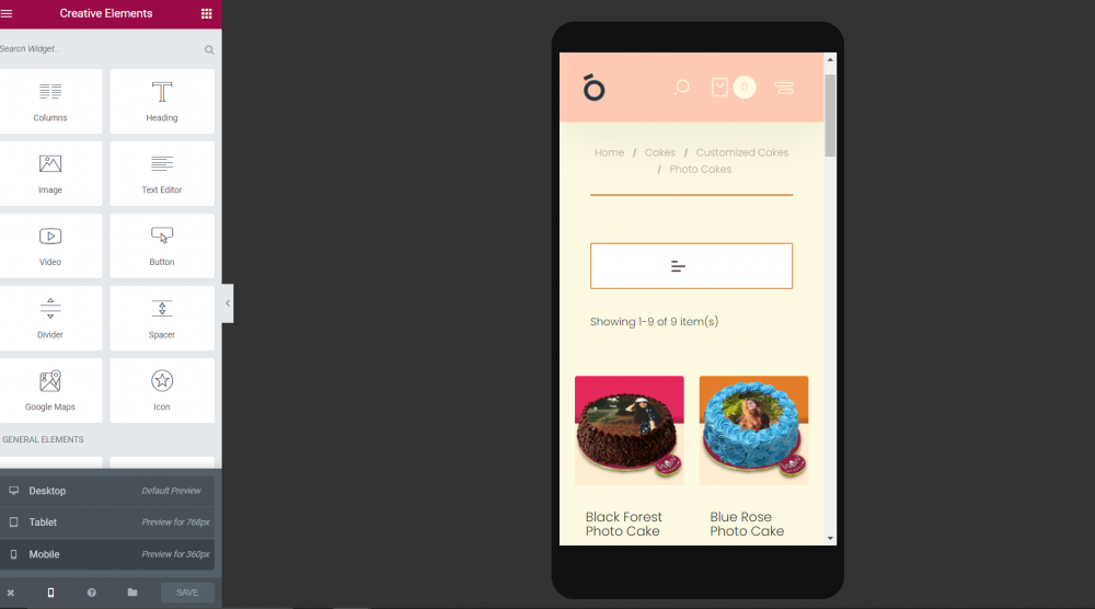 pagebuilder - mobile -category view( no editing options).PNG