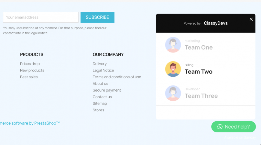 Whatsapp button demo