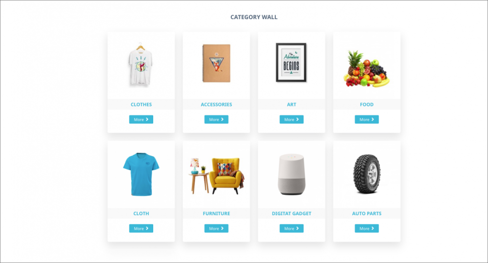 Home page category module prestashop