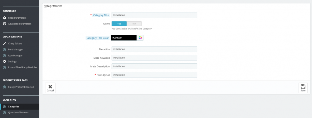 prestashop faq module free