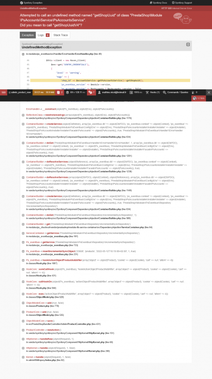 Screenshot debug error new product page exception.png