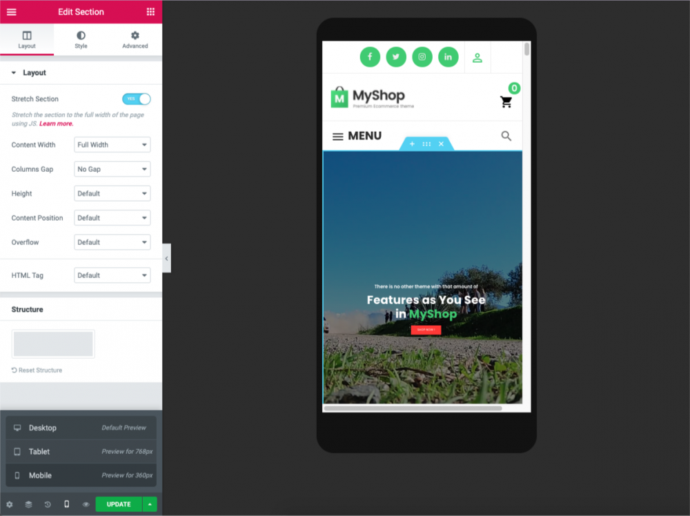 Myshop responsive prestashop theme