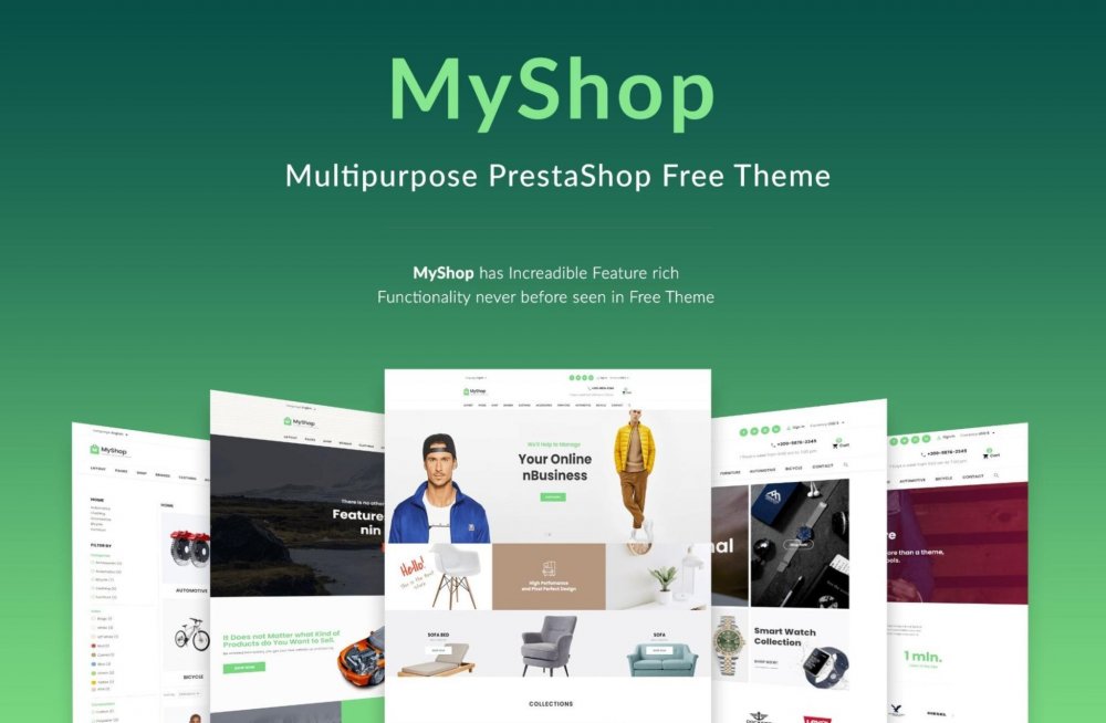 Myshop- best free prestashop theme
