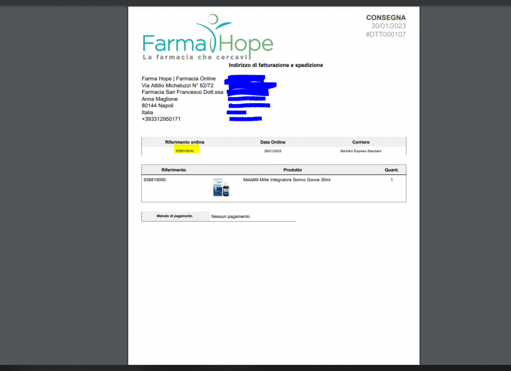 nota di cons contrassegno consegnato.PNG
