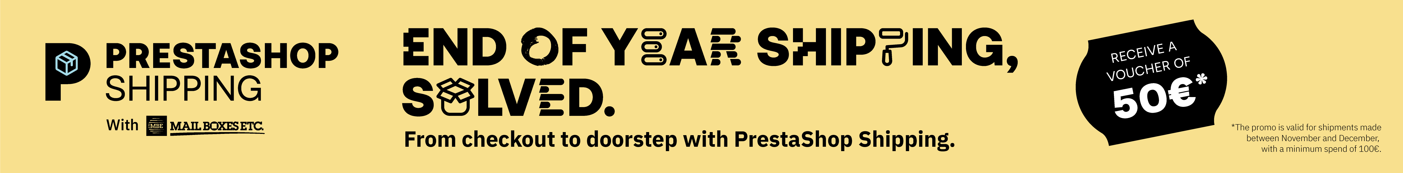 PrestaShop Shipping end of the year promotion