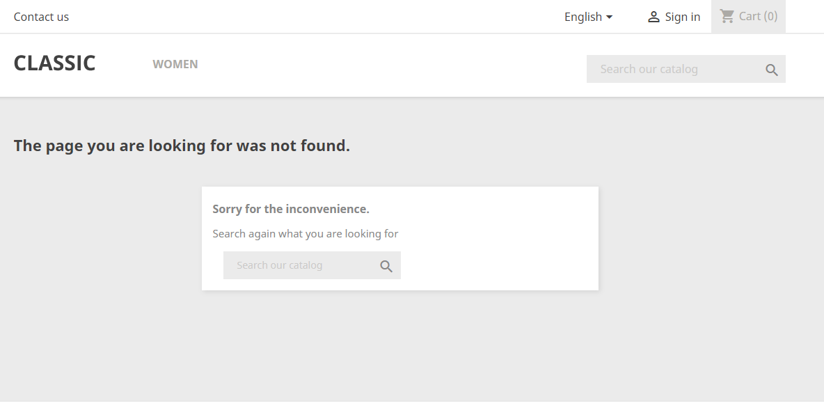 el registro de errores del servidor de alojamiento de Internet, además, no se encontró el 404 correcto