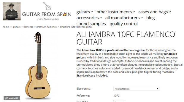 Guitar From Spain WebSite