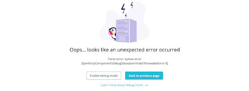 HTTP Error 500 - unexpected error occured - software PrestaShop