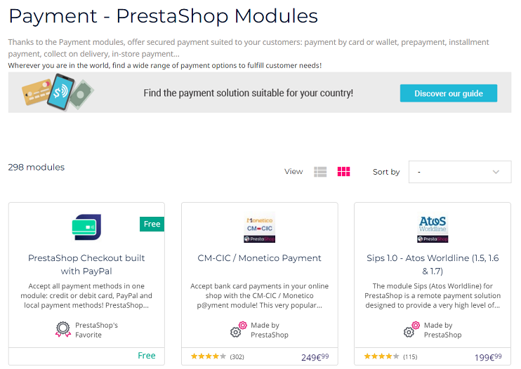PrestaShop Checkout solutions